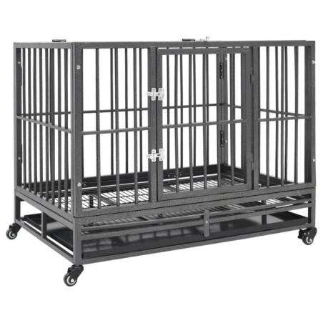 VidaXL Hundekäfig mit Rollen aus Stahl 1,02 m, 72 cm, 85 cm
