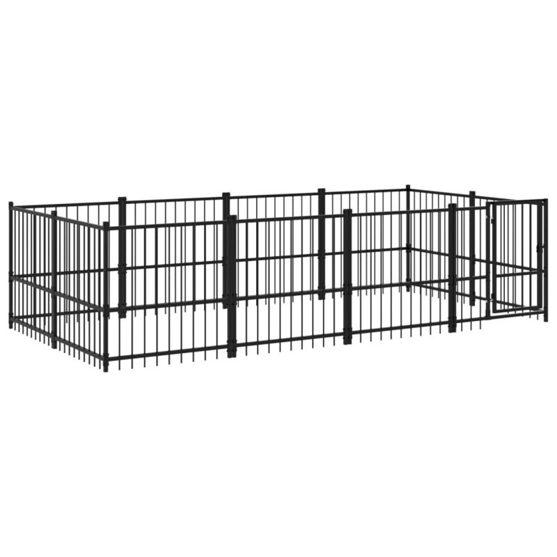 VidaXL Outdoor Hundezwinger Stahl 3,88 m, 1,935 m, 1 m