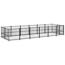 VidaXL Outdoor Hundezwinger Stahl 5,82 m, 1,935 m, 1 m