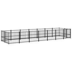 VidaXL Outdoor Hundezwinger Stahl 6,79 m, 1,935 m, 1 m