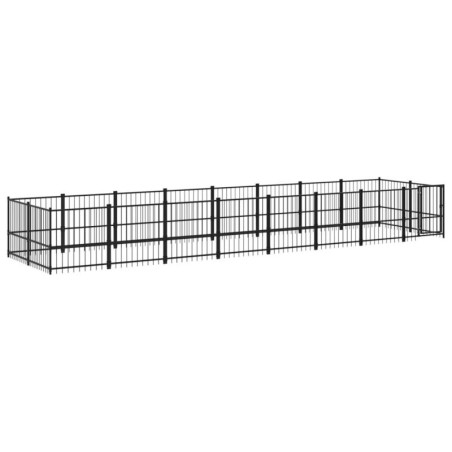 VidaXL Outdoor Hundezwinger Stahl 7,76 m, 1,935 m, 1 m
