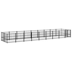 VidaXL Outdoor Hundezwinger Stahl 8,73 m, 1,935 m, 1 m