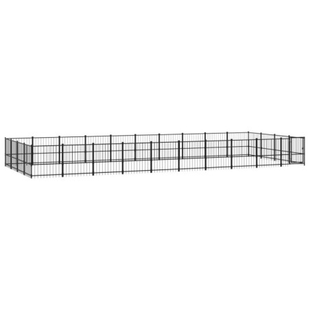 VidaXL Outdoor Hundezwinger Stahl 9,7 m, 3,88 m, 1 m