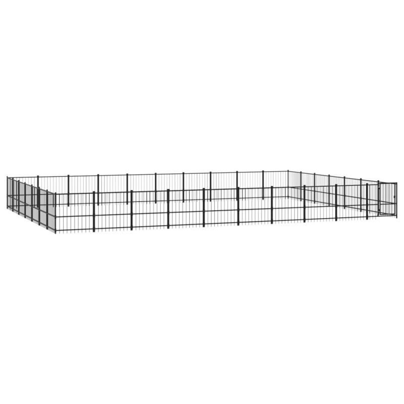 VidaXL Outdoor Hundezwinger Stahl 9,7 m, 6,79 m, 1 m