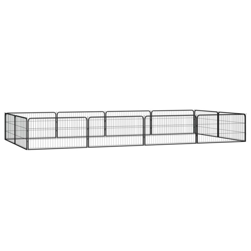 VidaXL Hunde Laufstall Stahl Pulverbeschichtet Freilaufgehege mehrere Auswahl 4 m, 2 m, 50 cm