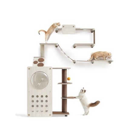 FEANDREA Clickat Land Katzenmöbel 7er Set Wand