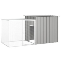 VidaXL Kaninchenkäfig 200x91x100cm Verzinkter Stahl Hasenstall grau