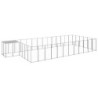 VidaXL Hundezwinger Stahl silber 7,7 m, 3,3 m, 1,1 m