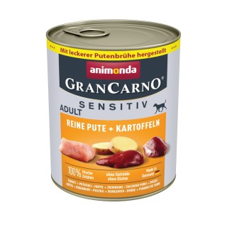 animonda GranCarno Adult Sensitive 6 x 800 g - Reine Pute & Kartoffeln