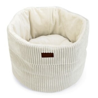 Designed by Lotte DBL Katzenkorb Ribbed hellgrau