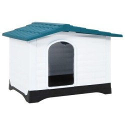 VidaXL Hundehütte aus Polypropylen blau 90,5 cm, 68 cm, 66 cm