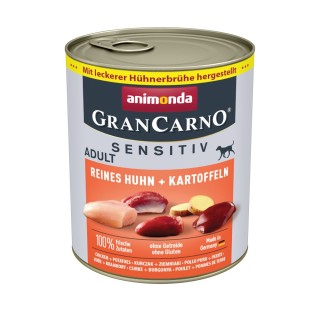 animonda GranCarno Adult Sensitive 6 x 800 g - Reines Huhn & Kartoffeln