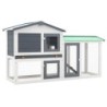 VidaXL Kaninchenstall / Hasenstall grau