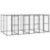 VidaXL Outdoor-Hundezwinger Stahl mit Dach