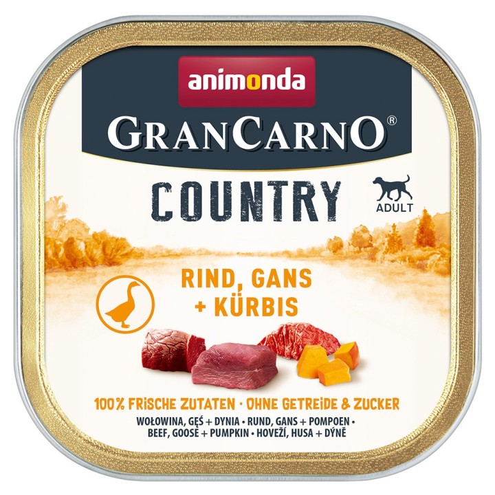 animonda GranCarno Adult Country 22 x 150 g - Rind, Gans & Kürbis