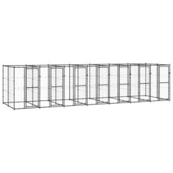 VidaXL Hundehütte 7,7 m, 2,2 m, 1,8 m