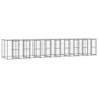 VidaXL Outdoor-Hundezwinger Stahl mit Dach