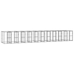 VidaXL Hundehütte 12,1 m, 2,2 m, 1,8 m