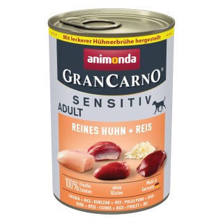 animonda GranCarno Adult Sensitive 6 x 400 g - Reines Huhn & Reis