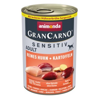 animonda GranCarno Adult Sensitive 6 x 400 g - Reines Huhn & Kartoffeln