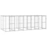 VidaXL Outdoor-Hundezwinger Stahl mit Dach
