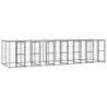 VidaXL Outdoor-Hundezwinger Stahl mit Dach