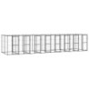 VidaXL Outdoor-Hundezwinger Stahl mit Dach