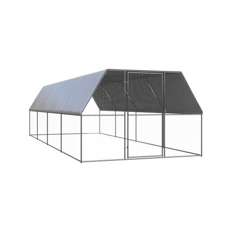 VidaXL Outdoor Hühnerkäfig / Hühnerstall mit Komplettüberdachung 3 m, 8 m, 2 m