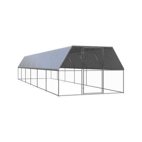 VidaXL Outdoor Hühnerkäfig / Hühnerstall mit Komplettüberdachung 3 m, 12 m, 2 m