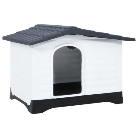VidaXL Hundehütte aus Polypropylen grau 90,5 cm, 68 cm, 66 cm