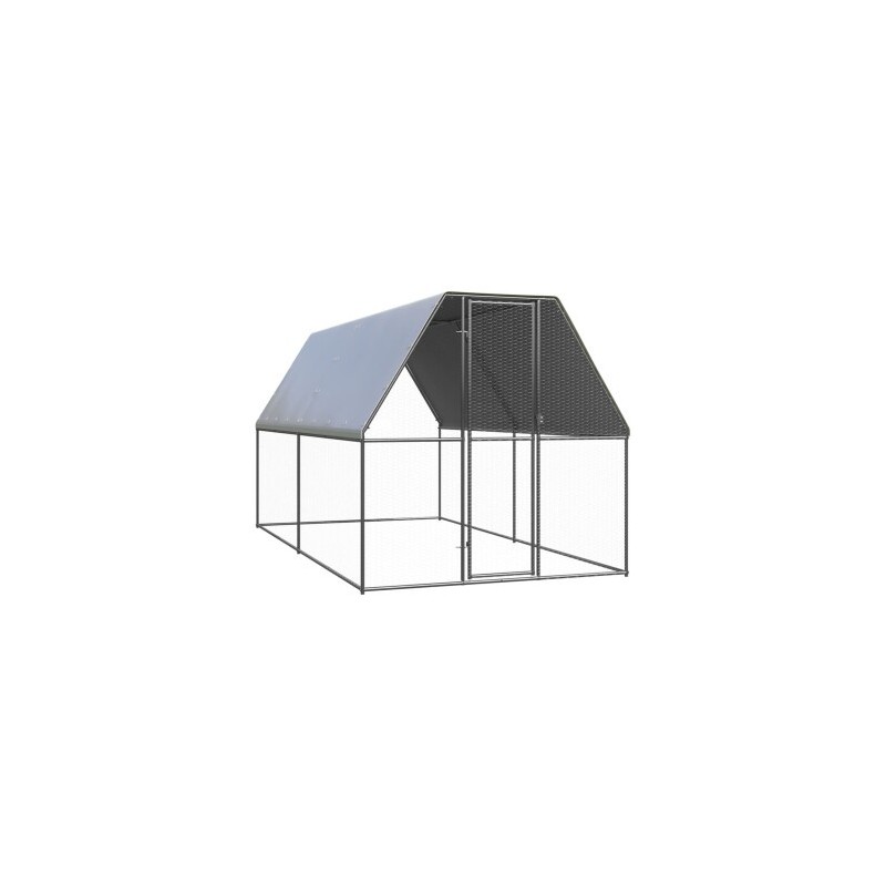 VidaXL Outdoor Hühnerkäfig mit Komplettüberdachung 2 m, 4 m, 2 m