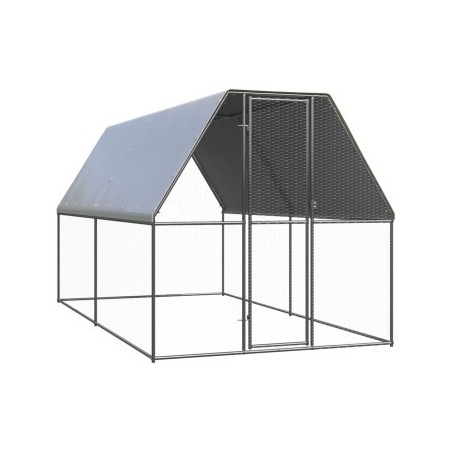 VidaXL Outdoor Hühnerkäfig mit Komplettüberdachung 2 m, 4 m, 2 m
