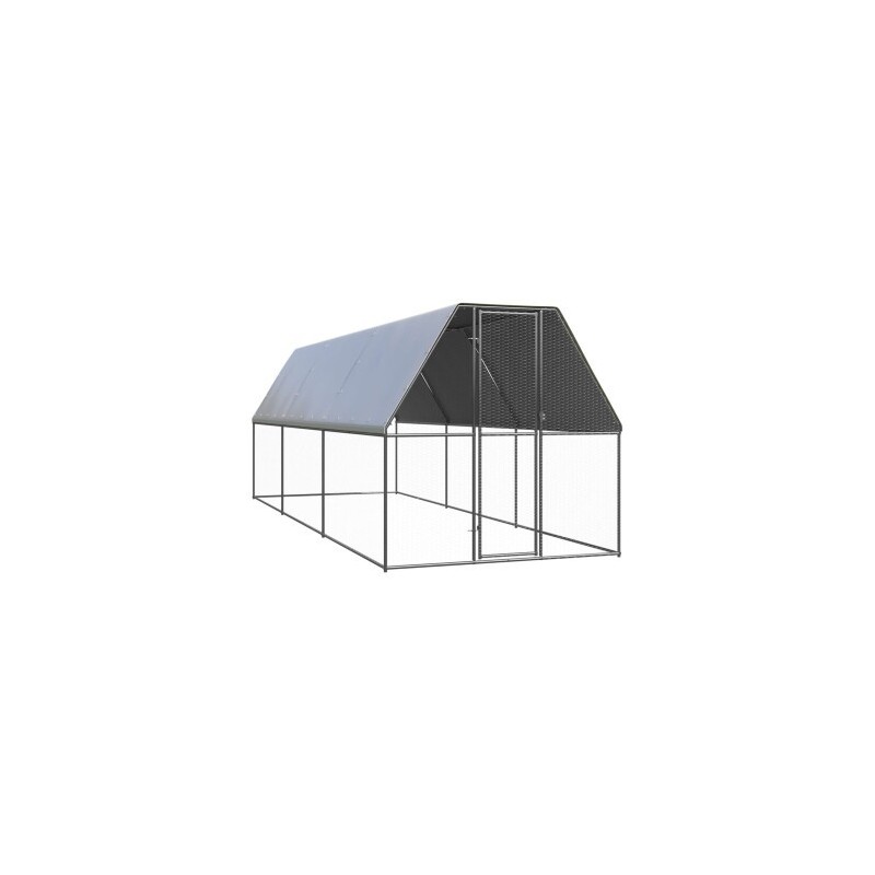 VidaXL Outdoor Hühnerkäfig mit Komplettüberdachung 2 m, 6 m, 2 m