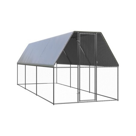 VidaXL Outdoor Hühnerkäfig mit Komplettüberdachung 2 m, 6 m, 2 m