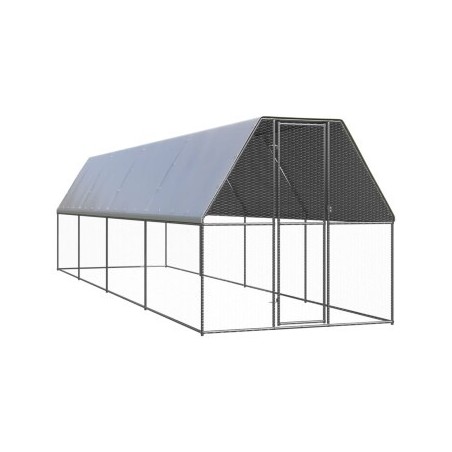 VidaXL Outdoor Hühnerkäfig mit Komplettüberdachung 2 m, 8 m, 2 m