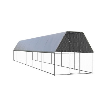 VidaXL Outdoor Hühnerkäfig mit Komplettüberdachung 2 m, 12 m, 2 m