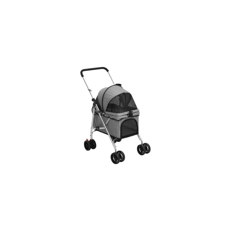 VidaXL Hundewagen - Faltbar (76x50x100) grau