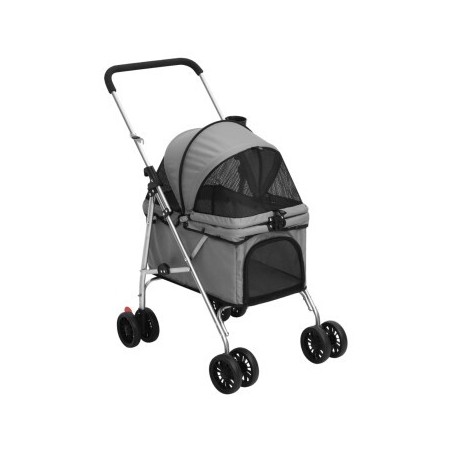 VidaXL Hundewagen - Faltbar (76x50x100) grau