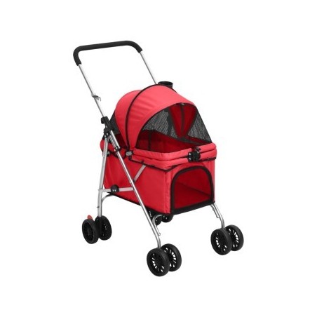 VidaXL Hundewagen - Faltbar (76x50x100) rot