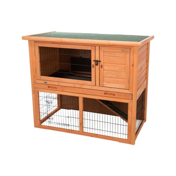 Trixie Kleintierstall mit Freilaufgehege braun