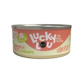 Lucky Lou Nassfutter Katze Extra Food Adult in Gelee Thunfisch und Shrimps 18x70 g