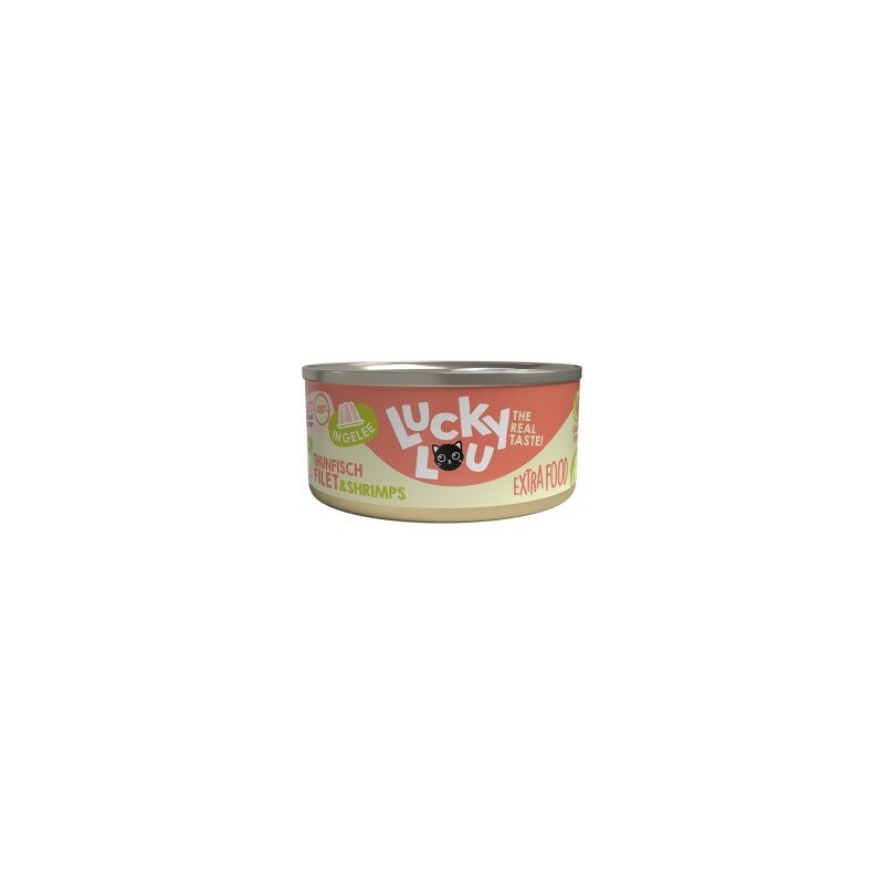 Lucky Lou Nassfutter Katze Extra Food Adult in Gelee Thunfisch und Shrimps 18x70 g