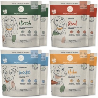 Wynn Petfood Nassfutter zum Anrühren Probierpaket 8 x 385g