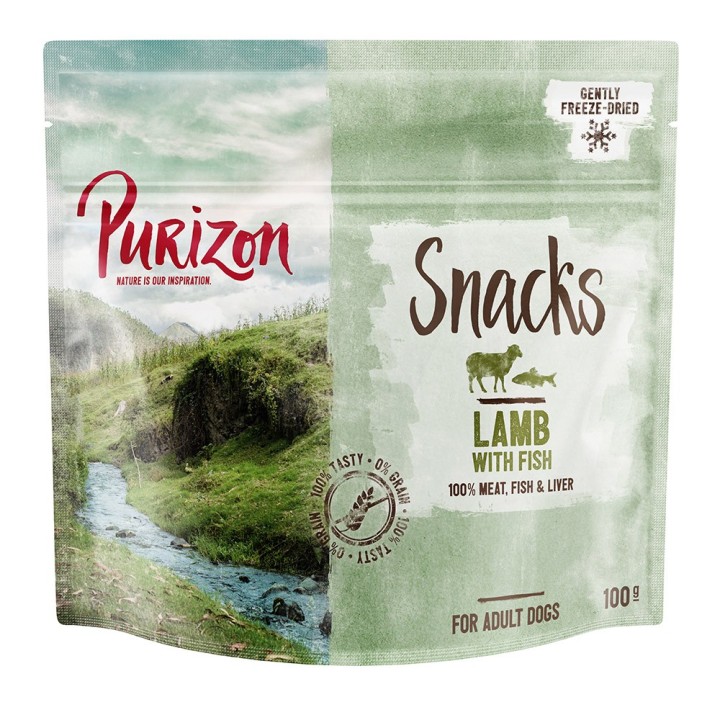 Purizon Snack Lamm mit Fisch - getreidefrei - Sparpaket: 3 x 100 g