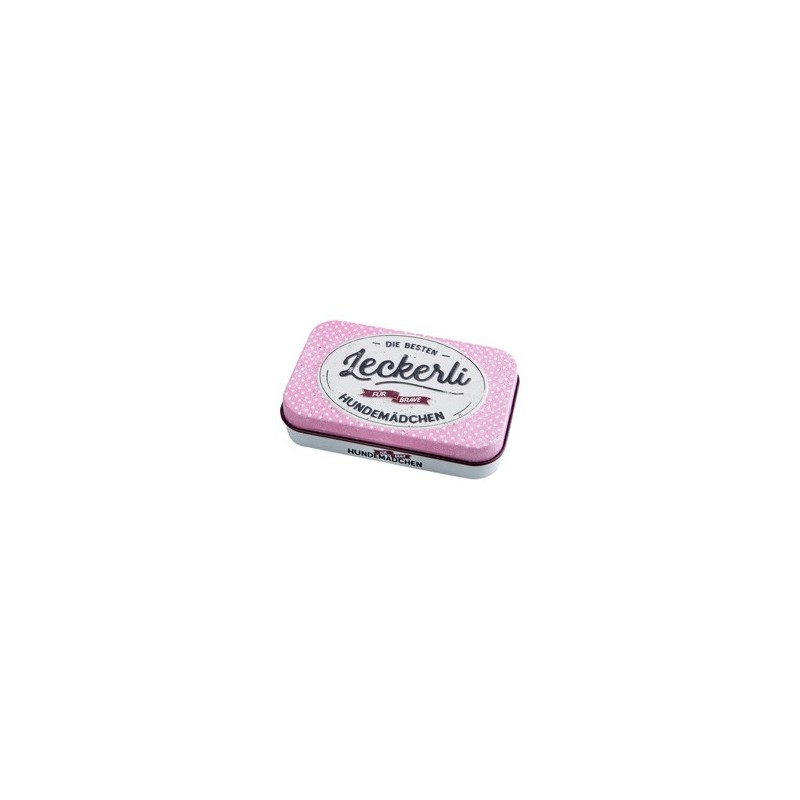 Nostalgic Art Leckerli-Dose Hundemädchen rosa, Maße: ca. 6 x 9,5 x 2 cm