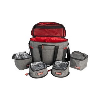 KONG Reisetasche grau-rot, Maße: ca. 38 x 34 x 20 cm
