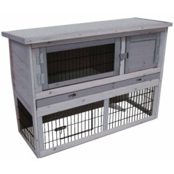 DOGS in the CITY FLAMINGO Kaninchenstall "Loft Cottage" grau