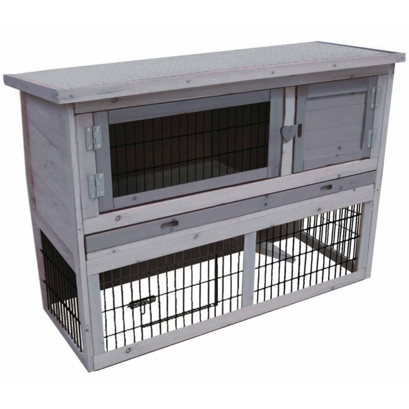 DOGS in the CITY FLAMINGO Kaninchenstall "Loft Cottage" grau