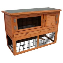 Flamingo-Paulchen FLAMINGO Kaninchenstall "Loft Cottage" braun