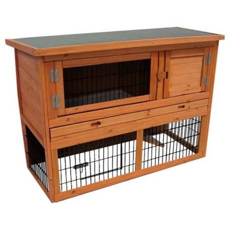 Flamingo-Paulchen FLAMINGO Kaninchenstall "Loft Cottage" braun